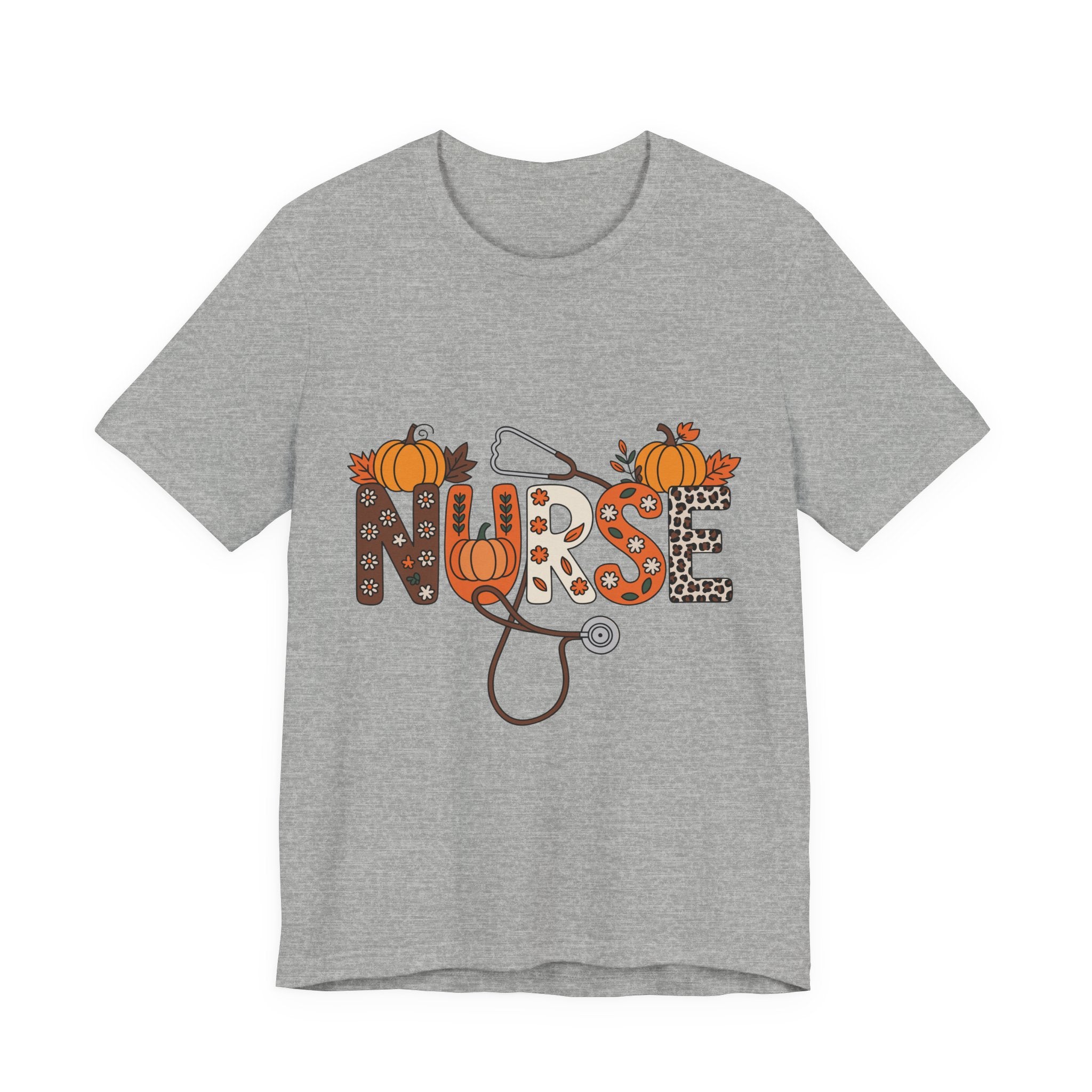 Nurse Fall Tee – Autumn Pumpkin Stethoscope Graphic Shirt