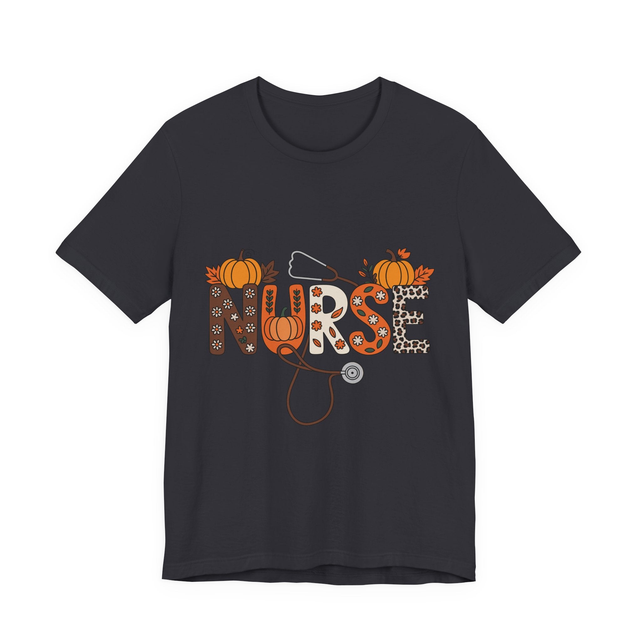 Nurse Fall Tee – Autumn Pumpkin Stethoscope Graphic Shirt