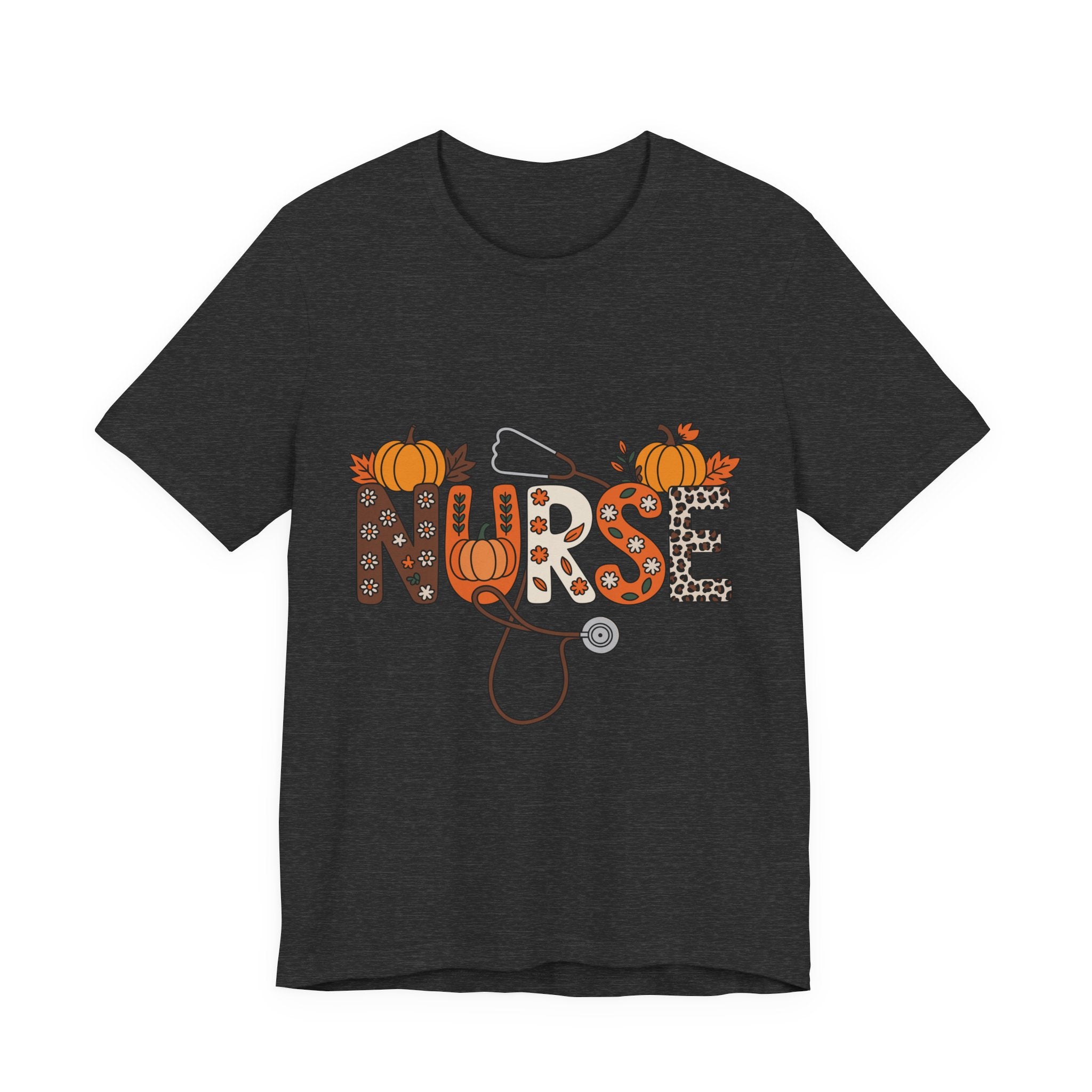 Nurse Fall Tee – Autumn Pumpkin Stethoscope Graphic Shirt