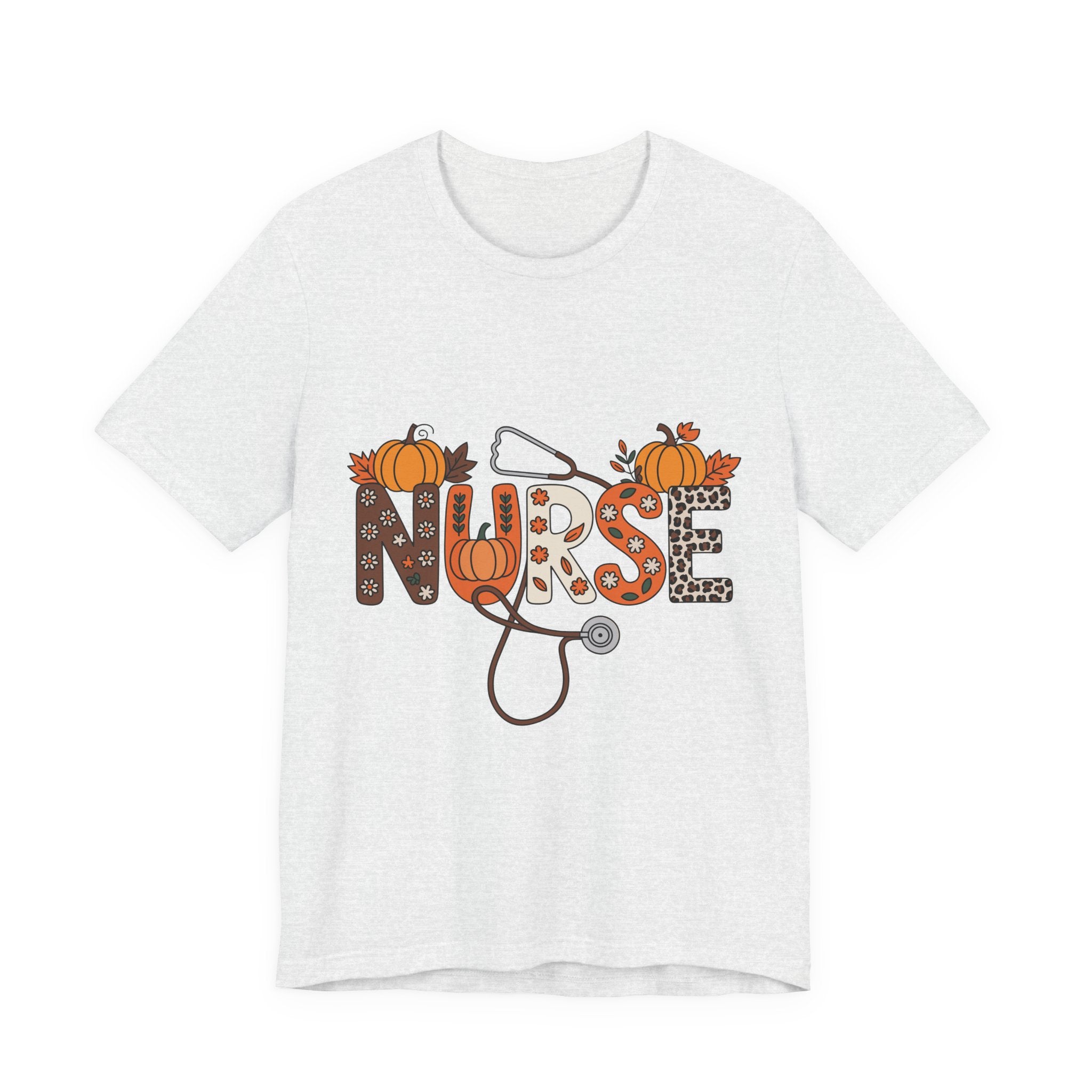 Nurse Fall Tee – Autumn Pumpkin Stethoscope Graphic Shirt