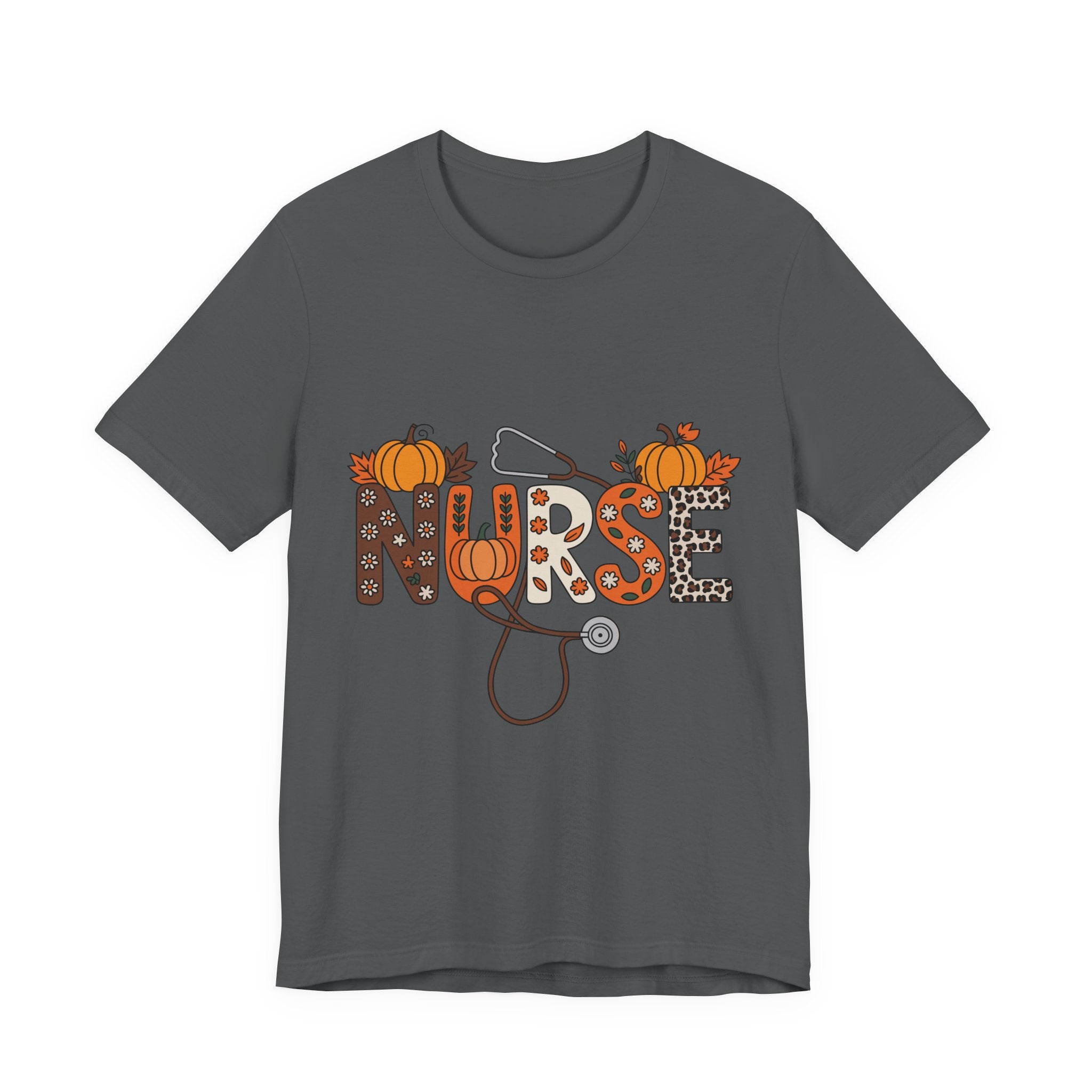 Nurse Fall Tee – Autumn Pumpkin Stethoscope Graphic Shirt