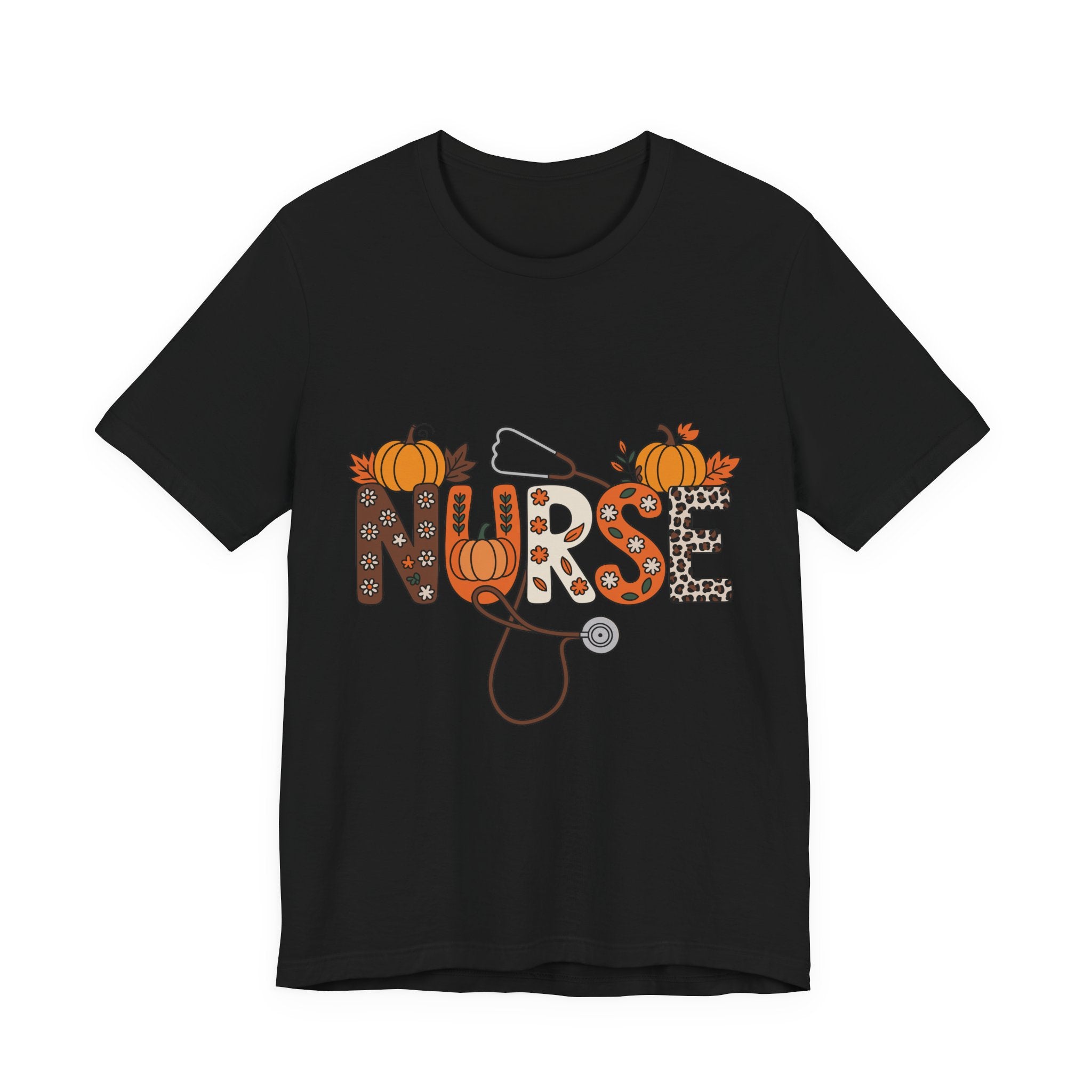Nurse Fall Tee – Autumn Pumpkin Stethoscope Graphic Shirt